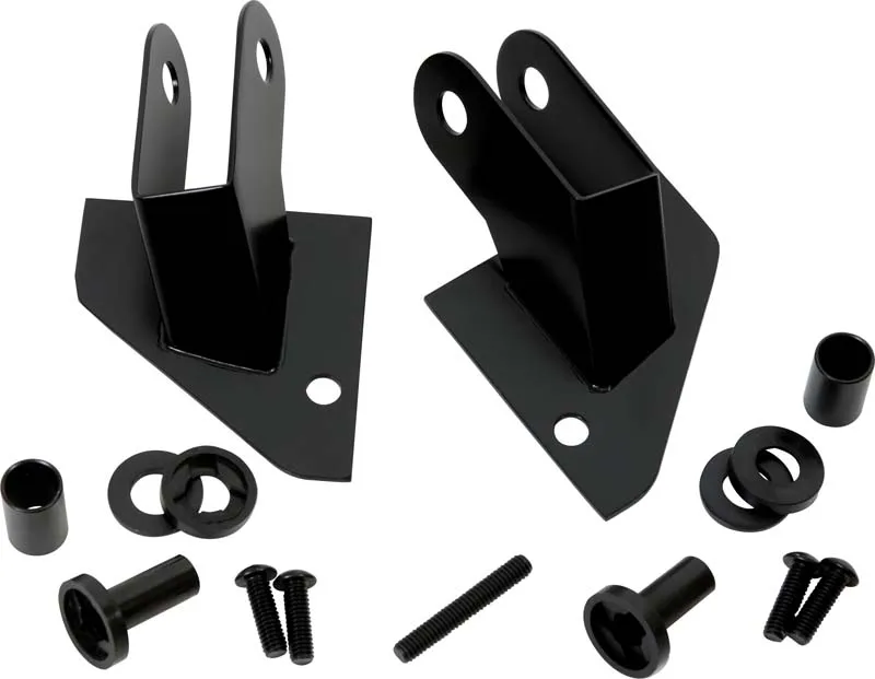 Jeep YJ Mirror Relocation Bracket Pair 87-95 Wrangler TJ Powdercoat Black Kentrol product image