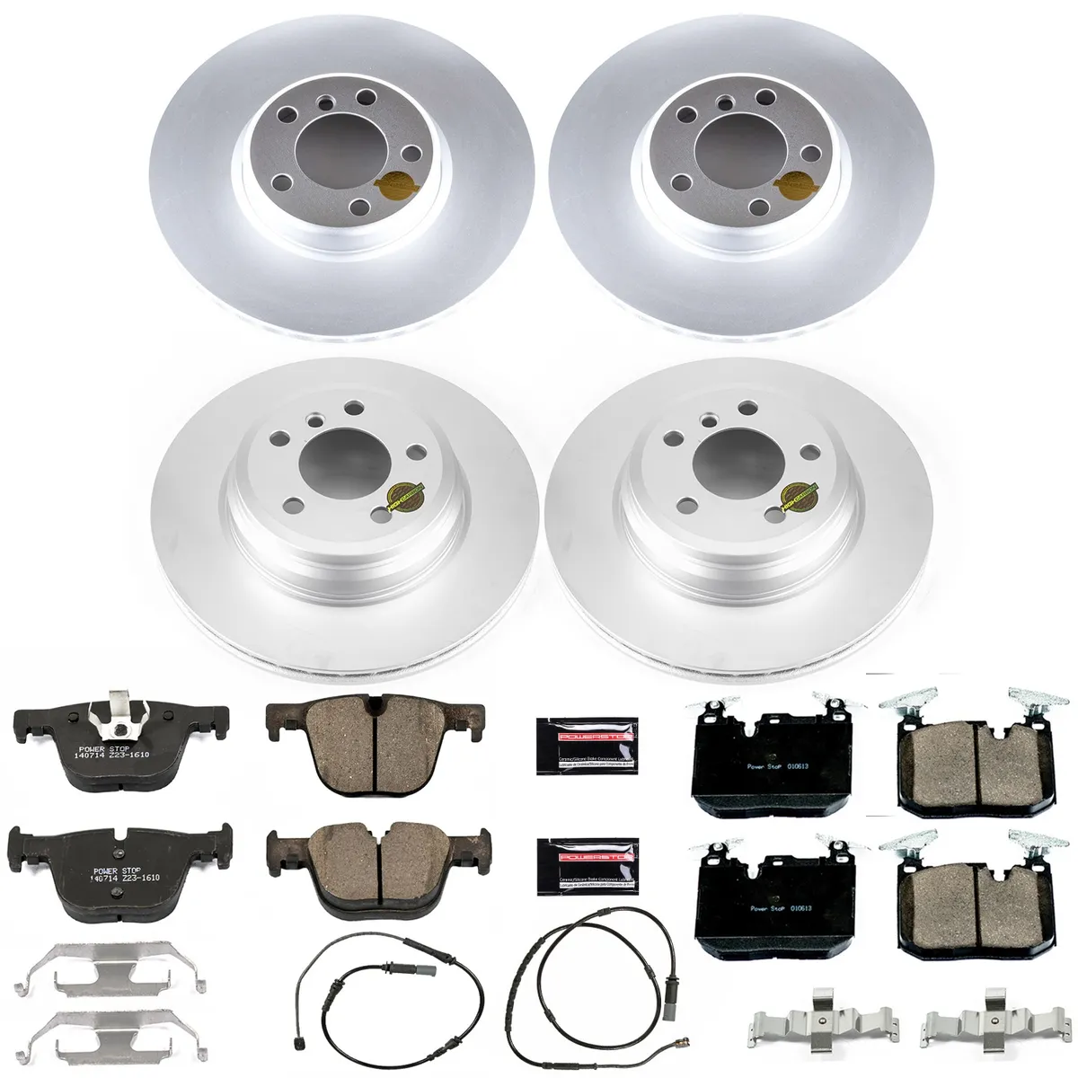 Z23 Sport Geomet Coated Rotor Kit For European Vehicles: Genuine Geomet Fully Coated Rotors; Carbon-Fiber Ceramic Pads W/Hardware; Pad Sensors product image