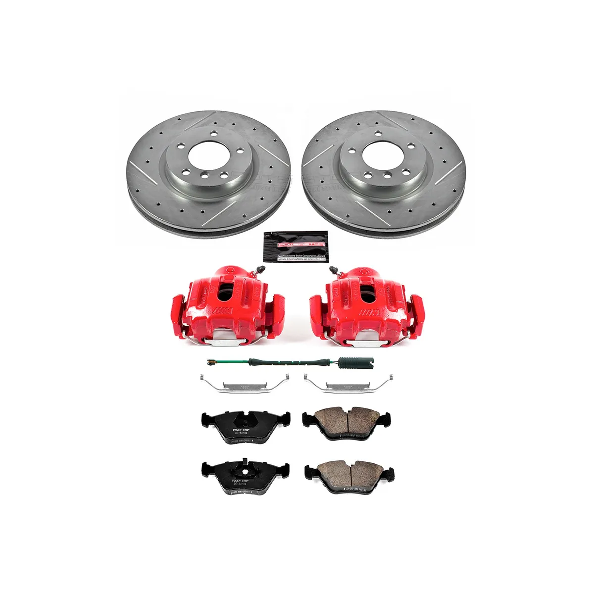 Z23 Evolution Sport Upgrade Kit: Drilled/Slotted Rotors; Carbon-Fiber Ceramic Pads; Pad Sensors; Powder Coated Calipers product image