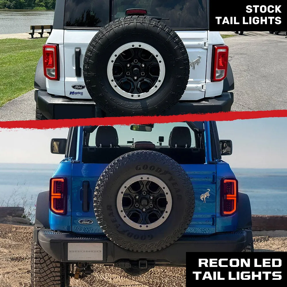 Ford 21-25 Bronco Tail Lights High-Powered Oled Bar Style Running & LED Brake Lights, Includes Oled Startup Sequence - Multiple Options product image