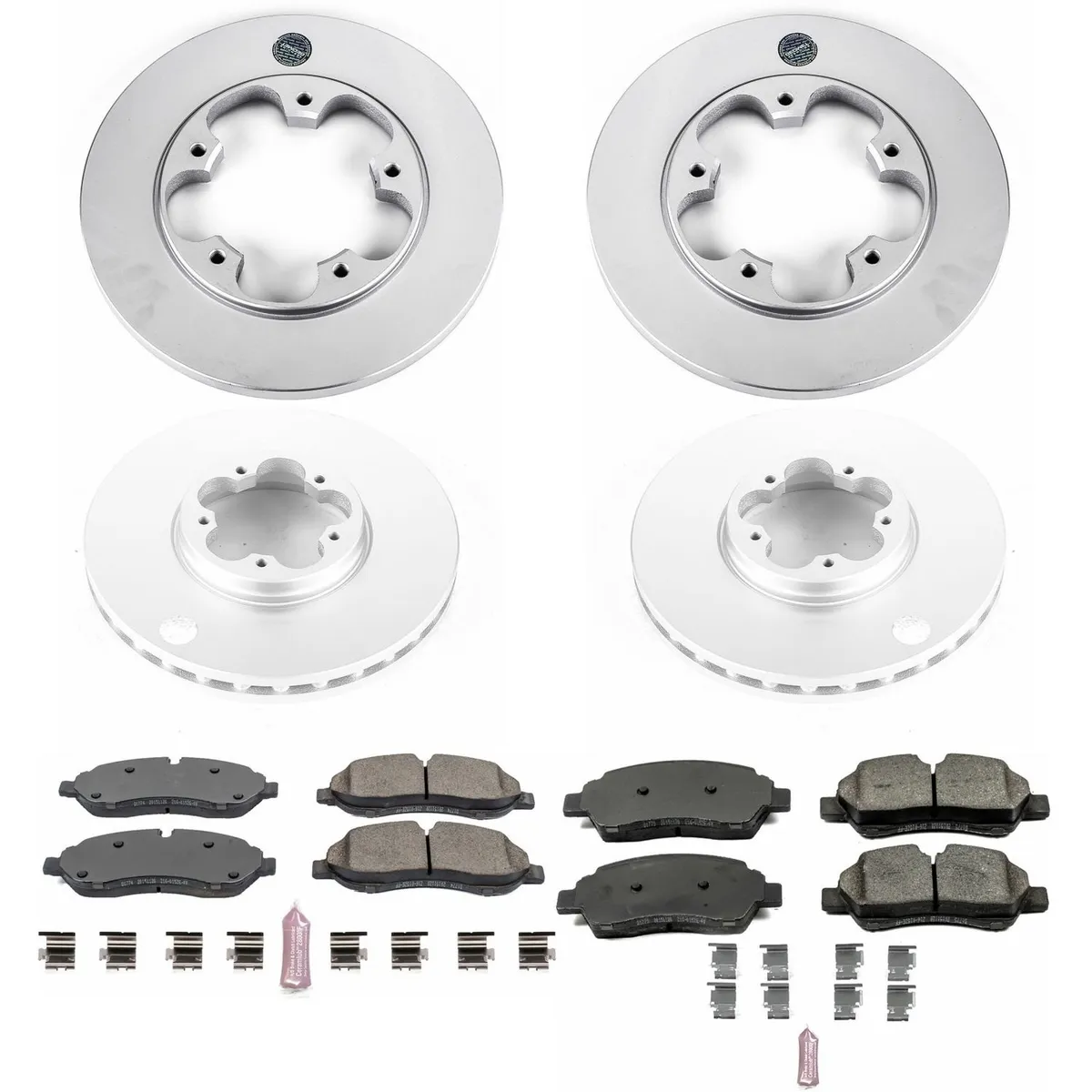 Z17 Geomet Coated Rotor Kit: Genuine Geomet Fully Coated Rotors; Ceramic Pads W/Hardware product image