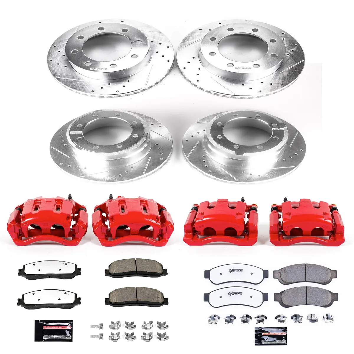 Z36 Truck/Tow Upgrade Kit: Drilled/Slotted Rotors; Carbon-Fiber Ceramic Pads; Powder Coated Calipers product image