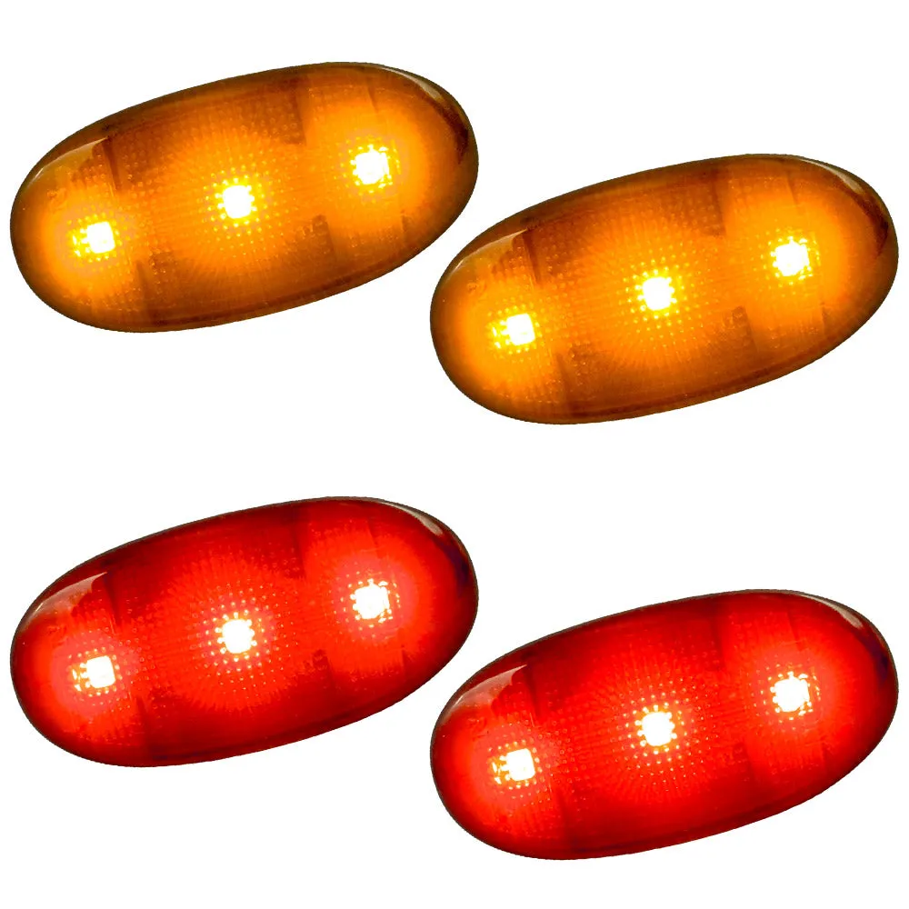 11c F350/F450 Dually Fender Lenses (4 Pcset) White Lights Clear Lens W/Chrome t product image