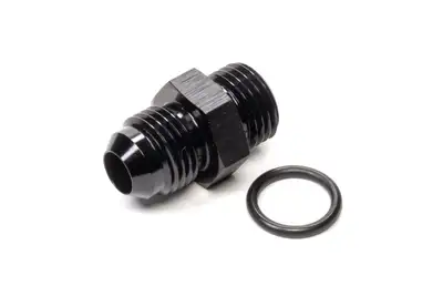 Vibrant Performance Male AN to Male ORB Straight Adapter Fitting; -6AN; -6AN ORB; 6061 Aluminum; Black Anodized; w/O-Ring;
