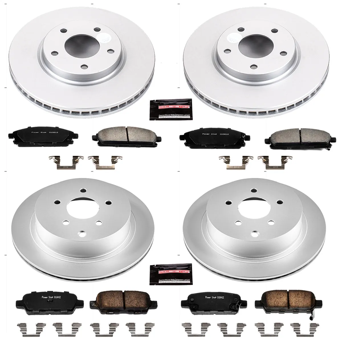Z17 Geomet Coated Rotor Kit: Genuine Geomet Fully Coated Rotors; Ceramic Pads W/Hardware product image