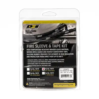 Design Engineering DEI 10473 Fire Sleeve & Tape Kit 0.75 ID x 36 010473
