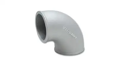 Vibrant Performance 90 Degree Tight Radius Aluminum Bend; 3 in. OD; 0.625 in. Leg Length; 0.125 in. Wall Thickness; Cast Aluminum;