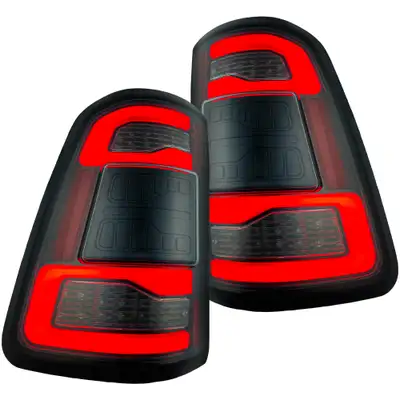 Recon Accessories Dodge 19-20 RAM 1500 And 20-21 RAM 25003500 Oled Tail Lights Replaces Factory OEM LED Tail Lights - Smoked Lens