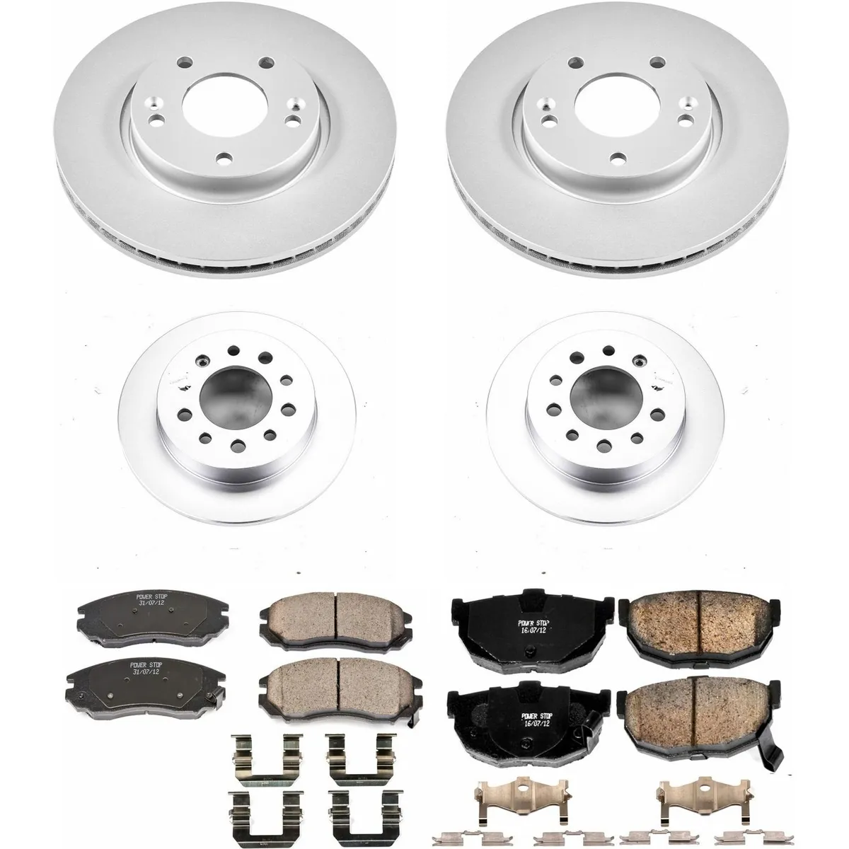 Z17 Geomet Coated Rotor Kit: Genuine Geomet Fully Coated Rotors; Ceramic Pads W/Hardware product image