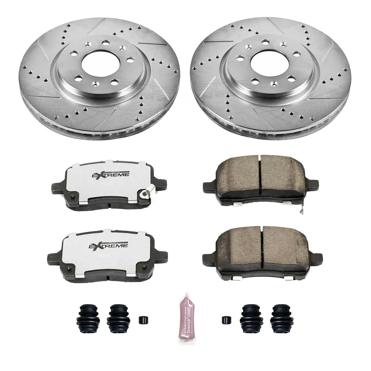 Z26 Street Warrior Upgrade Kit: Drilled/Slotted Rotors; Carbon-Fiber Ceramic Pads W/Hardware product image