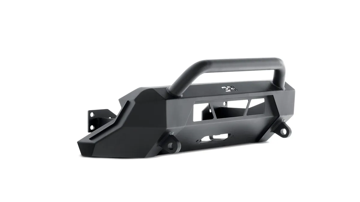 HiLine Front Winch Bumper; 3/16 in. Plate And 1/4 in. Winch Mount; 20 in. Dual Row LED; product image