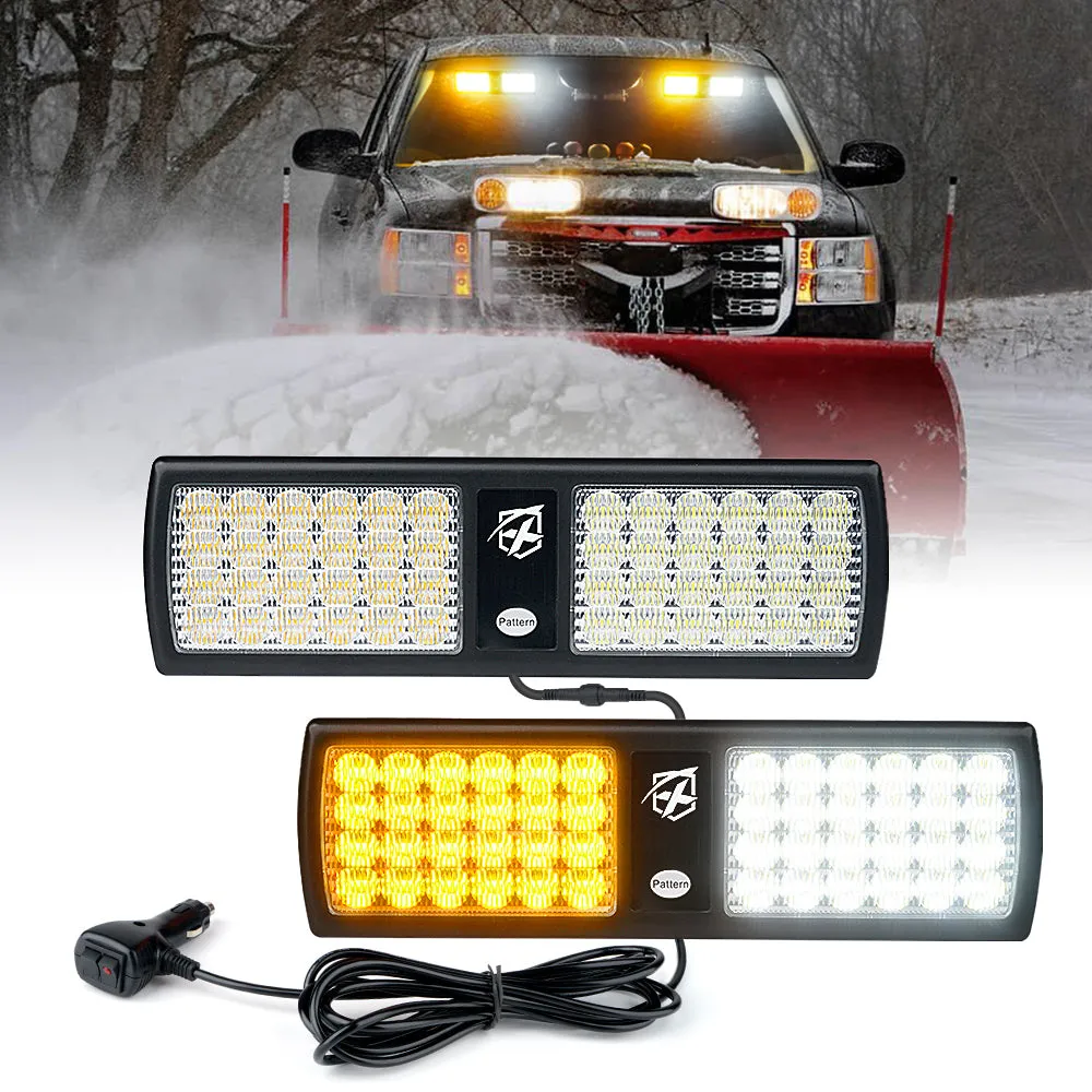 Xprite Dual Windshield Sun Visor Strobe Lights – LED Emergency Warning Light Bar | Agent Series product image
