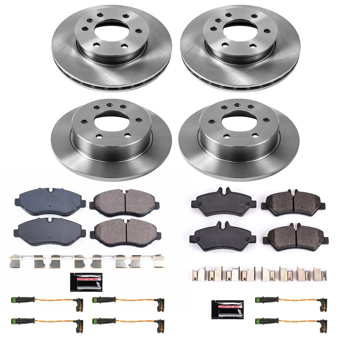 Z17 Direct Replacement Kit: Rotors; Ceramic Pads W/Hardware; Pad Sensors product image