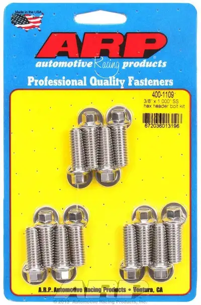 ARP Auto Racing S/S Header Bolt Kit - 3/8 x 1.00 UHL (12)