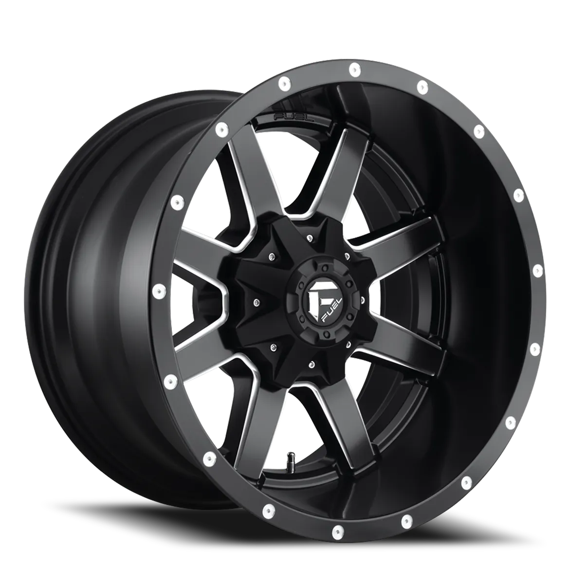 Aluminum Wheels 20X10 Maverick D538 5 On 114.3/5 On 127 Black/Milled 78.1 Bore -18 Offset Fuel Off Road Wheels product image
