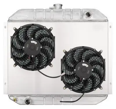 COLD-CASE Radiators 66-79 Ford Bronco Coyote Swap Aluminun Radiator and Dual 12 Inch Fan Kit Cold Case Radiators