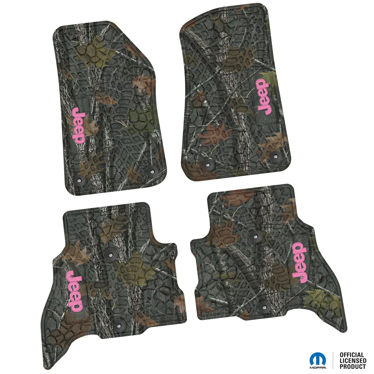 21-24 Jeep 4xe Front and RearTire Tread/Scorched Earth Scene w/ JEEP Insert - Black w/ Tan Insert product image
