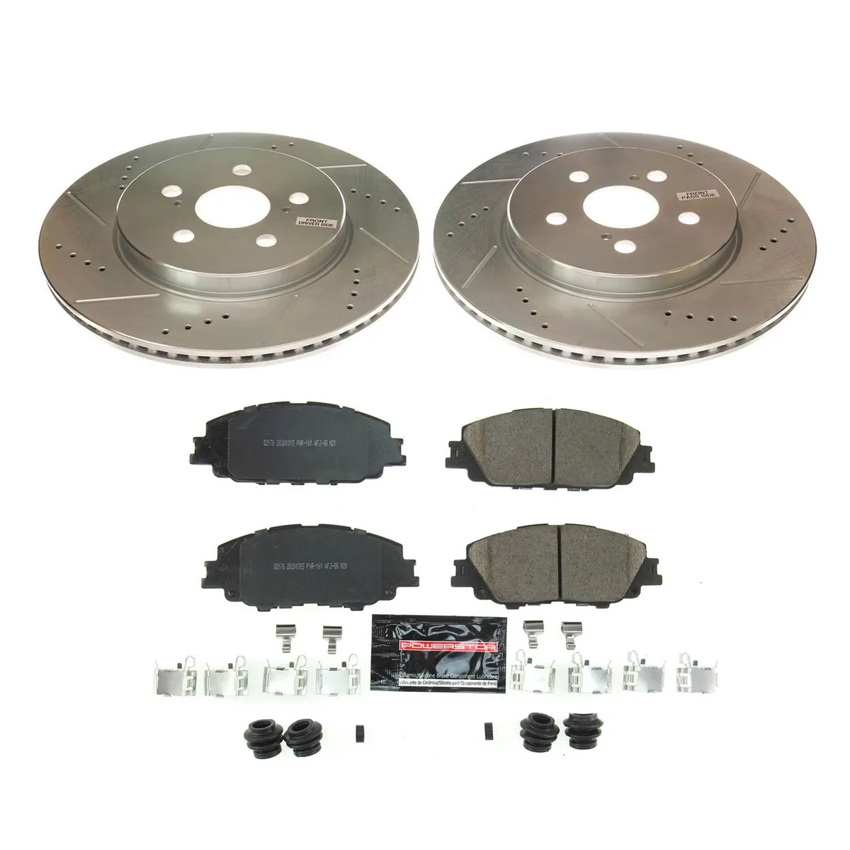 Z23 Evolution Sport Upgrade Kit: Drilled/Slotted Rotors; Carbon-Fiber Ceramic Pads W/Hardware product image