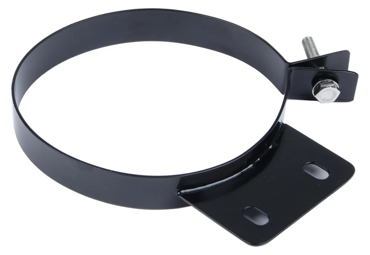 Pypes Performance exhaust Diesel Stack Exhaust Clamp 6 in Black Finish 304 Stainless Steel Pypes Exhaust