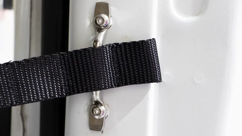 Jeep TJ Polished Stainless Door Strap Kit For Wrangler TJ Polished Stainless Steel Kentrol product image