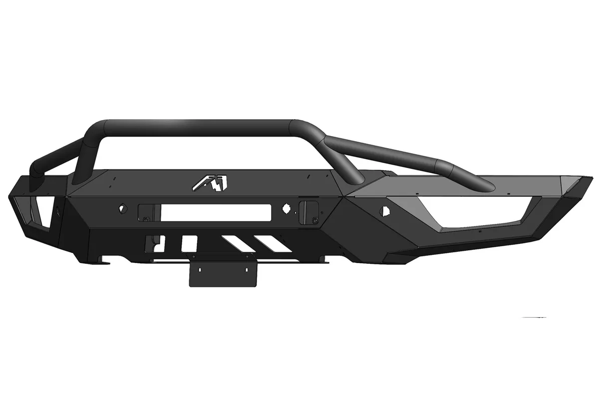 Vengeance Front License Plate Bracket; 2 Stage Black Powder Coated; product image