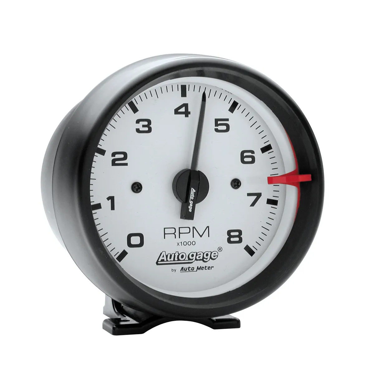 Gauge, Tach, 3 3/4", 8k RPM, Pedestal, Wht Dial Blk Case, AutoGage product image