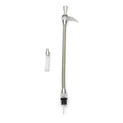 Lokar Hi-Tech Flexible Braided Transmission Dipstick; Transmount; Incl. Flexible Inner Dipstick/Funnel Adapter/Braided Stainless Outer Housing; Stainless Steel Finish;
