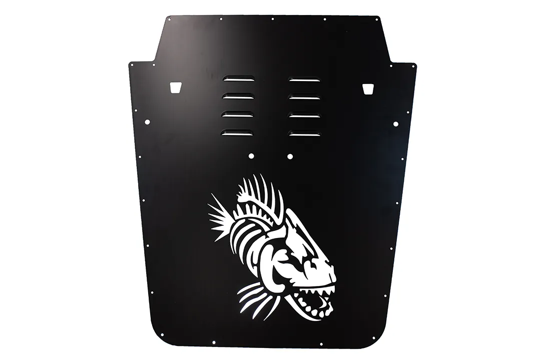 200712 Wrangler Fishbone JK Hood Louver (0712)black Black Powder Coat product image