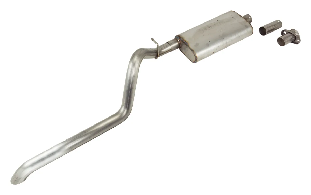 Cat Back Exhaust System 91-01 Cherokee XJ Single Rear Exit 2.5 in Intermediate And Tail Pipe Street Pro Muffler/Hardware included Natural Finish 304 Stainless Steel Pypes Exhaust product image