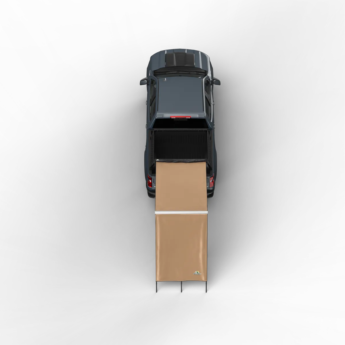 Truck or Car Awning Shade Wall, 4.5x6 Feet, Poly-Cotton Ripstop Fabric, Tan product image