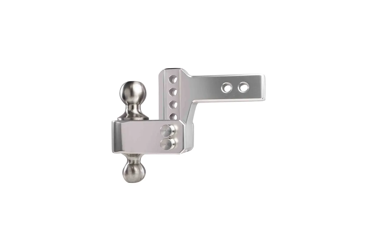 2.0" Aluminum Medium Duty Hitch 2" Drop/Rise w/ Stainless Steel Dual Ball product image