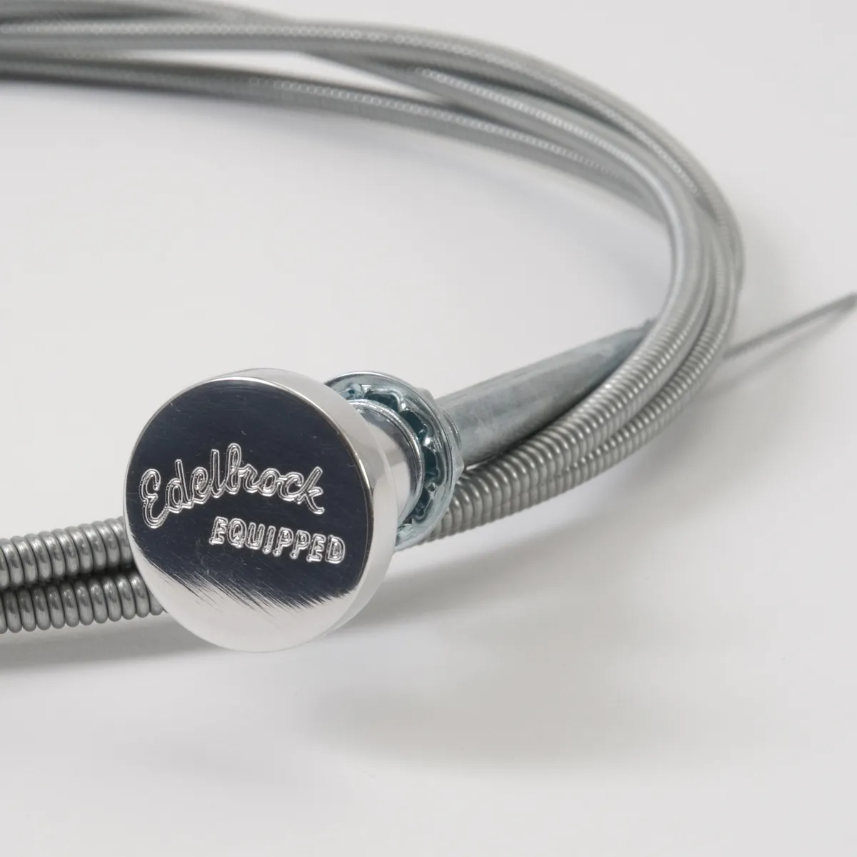 Edelbrock 8013 Universal Carburetor Choke Cable with Polished Knob product image