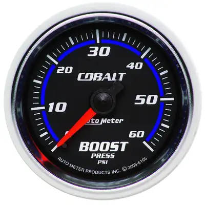 AutoMeter Gauge, Boost, 2 1/16", 60psi, Mechanical, Cobalt