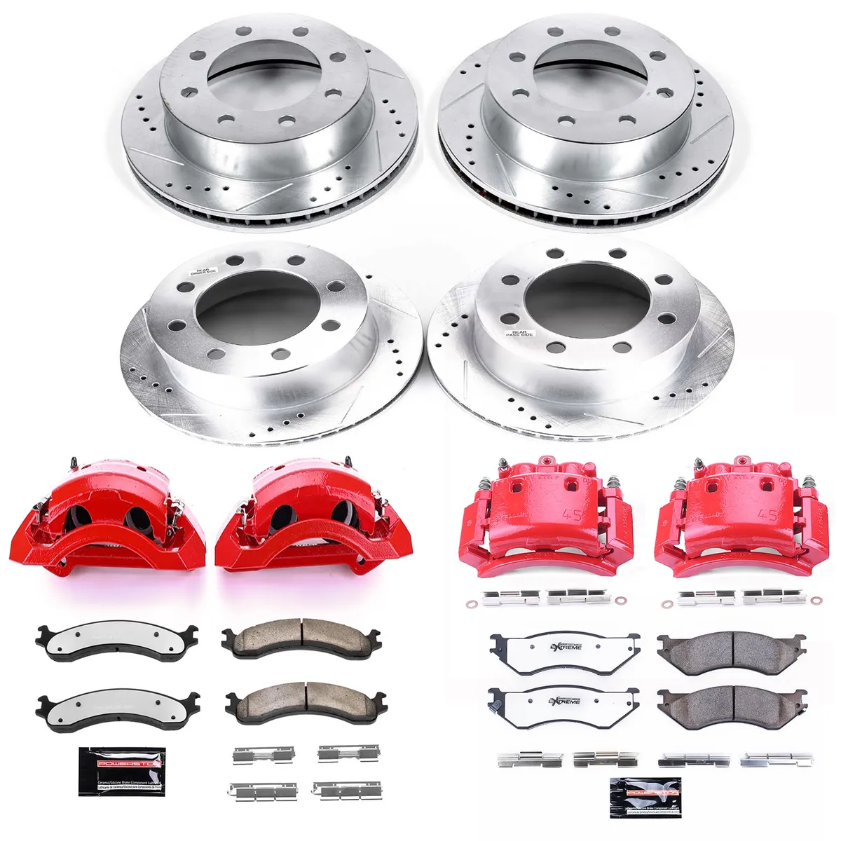 Z36 Truck/Tow Upgrade Kit: Drilled/Slotted Rotors; Carbon-Fiber Ceramic Pads; Powder Coated Calipers product image