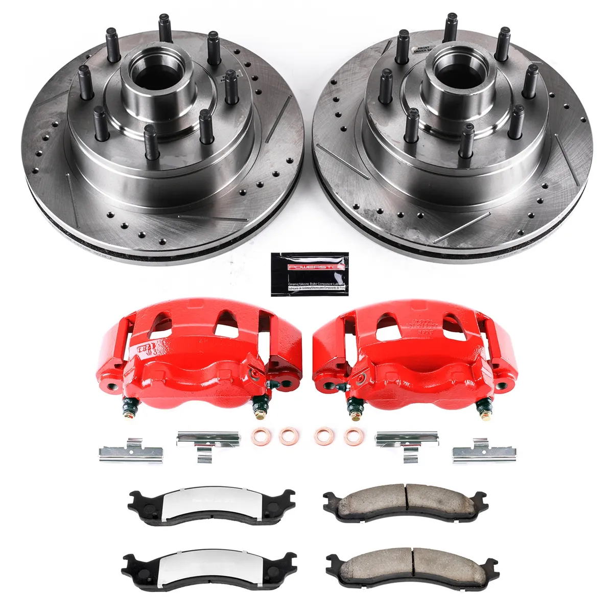 Z36 Truck/Tow Upgrade Kit: Drilled/Slotted Rotors; Carbon-Fiber Ceramic Pads; Powder Coated Calipers product image