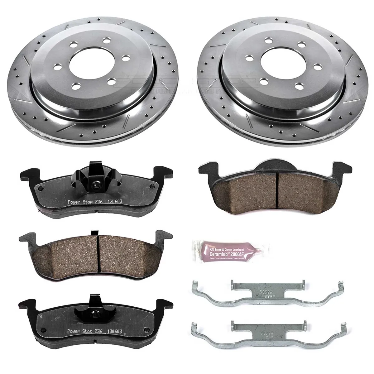 Z36 Truck/Tow Upgrade Kit: Drilled/Slotted Rotors; Carbon-Fiber Ceramic Pads W/Hardware product image