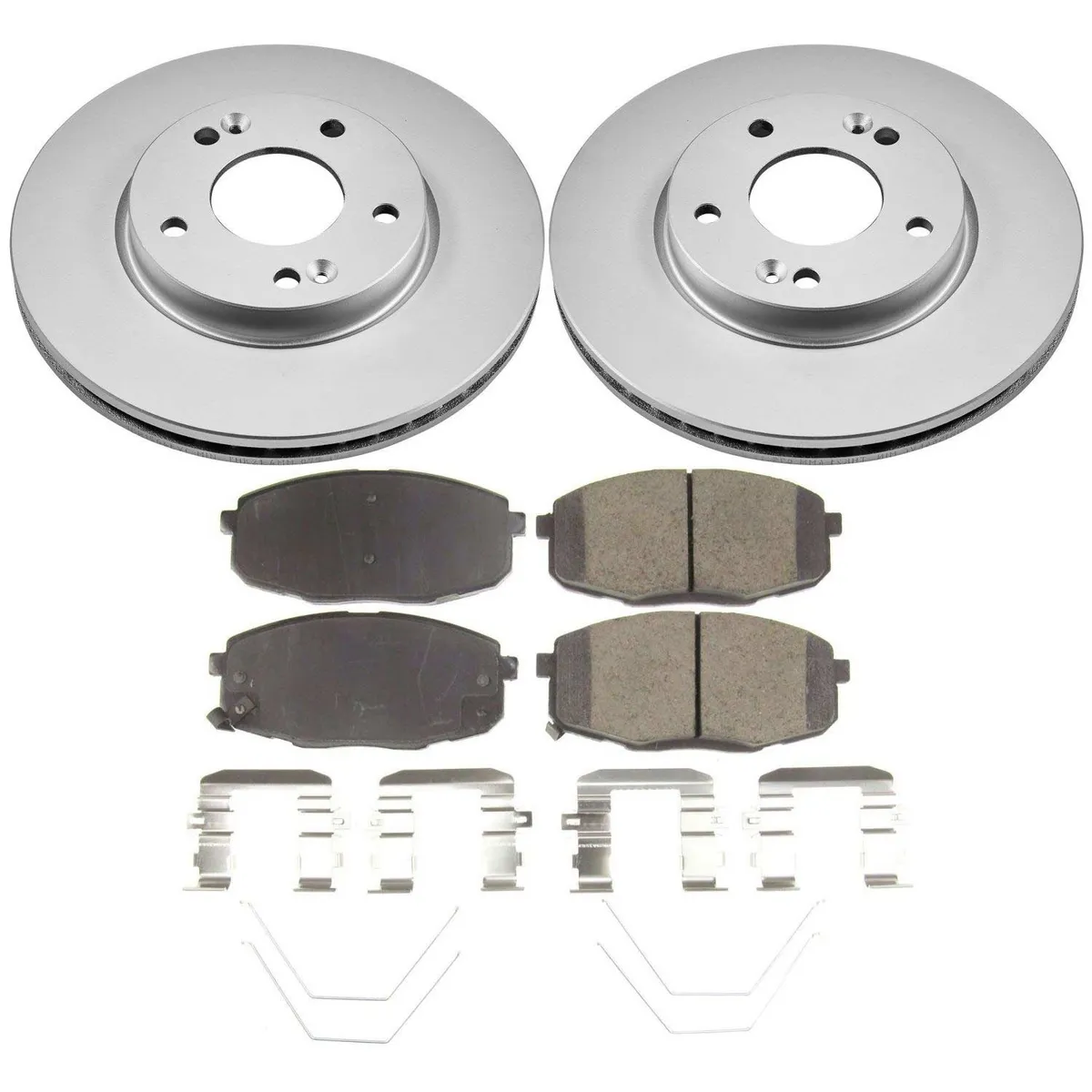 Z17 Geomet Coated Rotor Kit: Genuine Geomet Fully Coated Rotors; Ceramic Pads W/Hardware product image