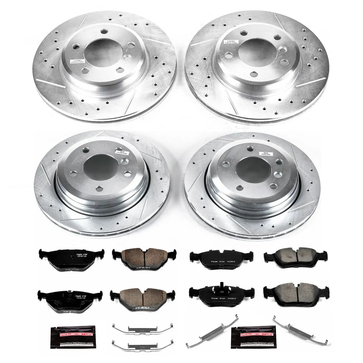 Z23 Evolution Sport Upgrade Kit: Drilled/Slotted Rotors; Carbon-Fiber Ceramic Pads W/Hardware; Pad Sensors product image