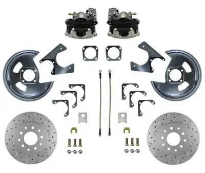 Leed Brakes Leed Brakes RC1004X Rear Disc Brake Kit with Drilled Rotors and Zinc Plated Calipers