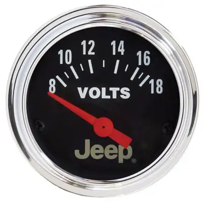 AutoMeter Gauge, Voltmeter, 2 1/16", 18V, Elec, Jeep