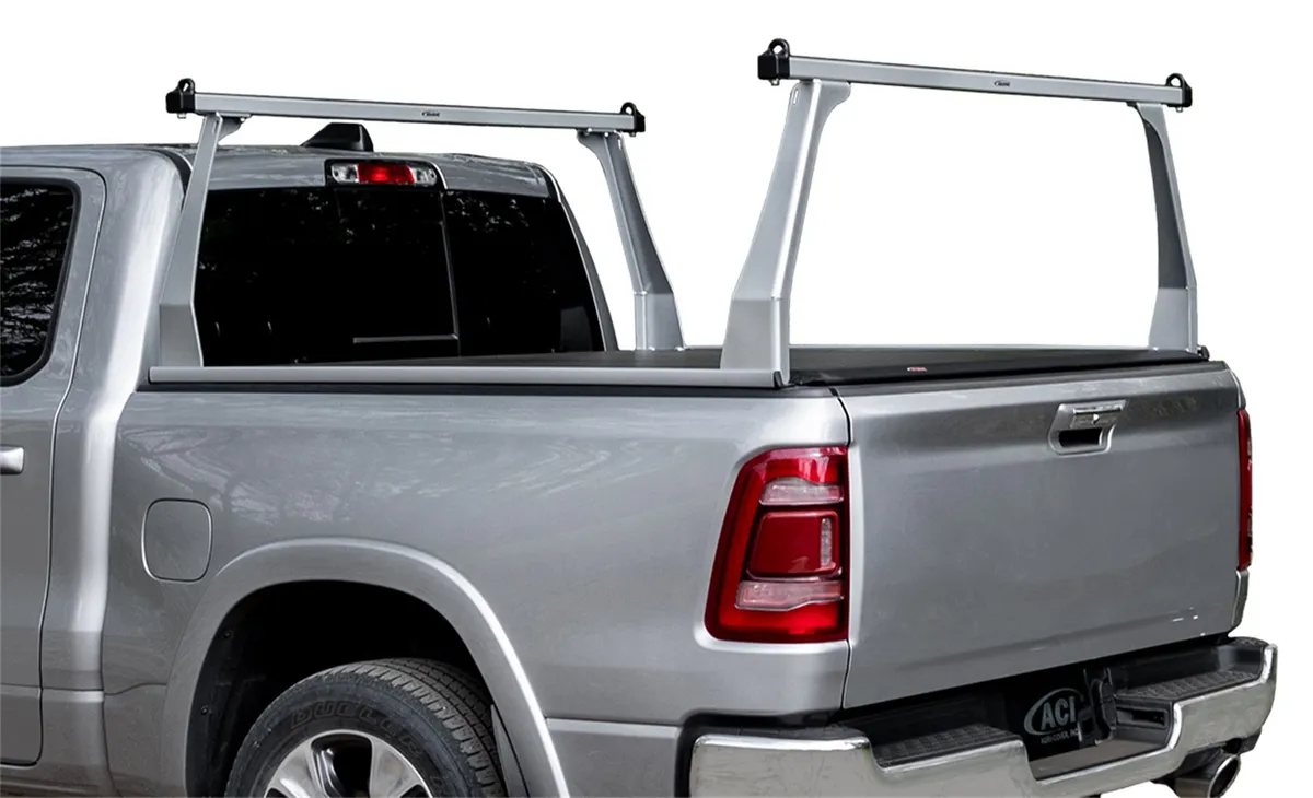 ADARAC™ Aluminum Truck Bed Rack System; Silver Finish; Bolt On; Single Rail; product image