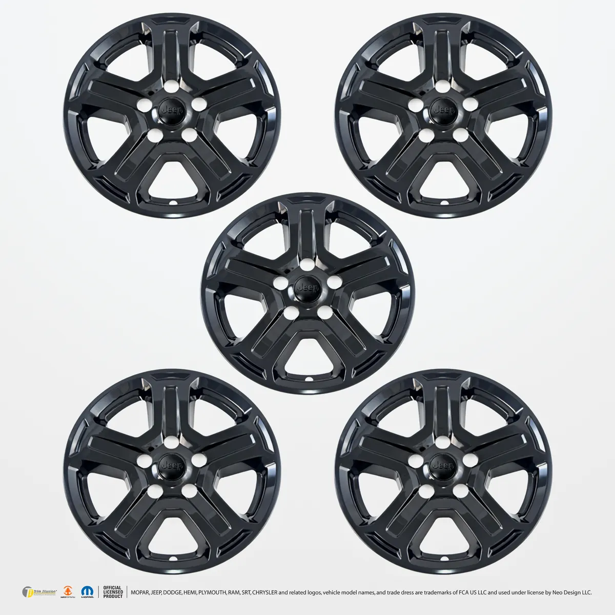 Chrome Delete Gloss Black 17" Wheel Skin Set - WSK706-17BLK product image