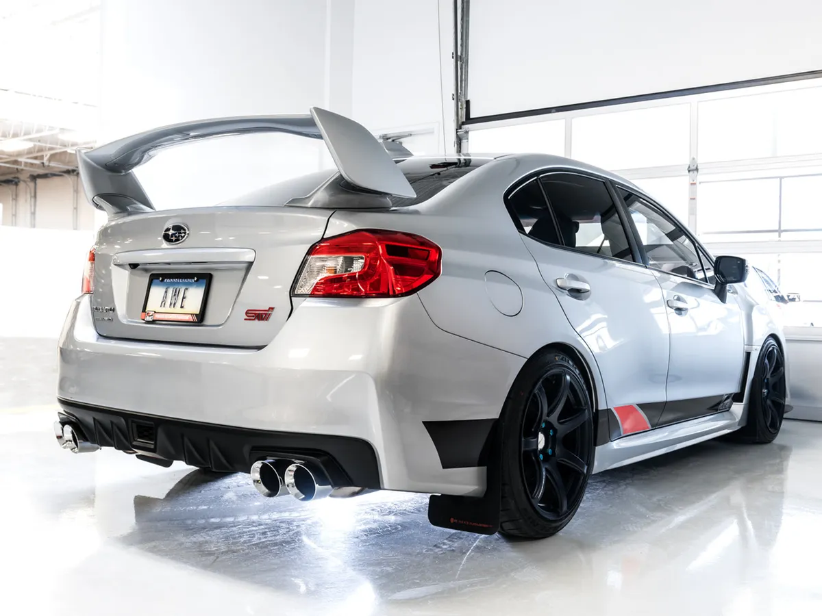 Awe Touring Edition Exhaust For va Sti / gv Wrx / gv Sti Sedan - Chrome Silver Quad Tips (102mm) product image
