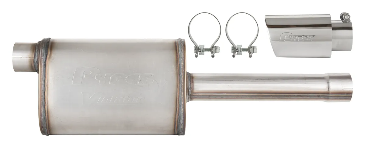 19-25 Silverado / Sierra 1500 4.8L/5.3L Single Exit Tunes & Tip Muffler Replacement Exhaust Kit Violator Muffler SGT32V PYPES product image
