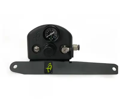 Overland Vehicle Systems Gladiator Tire Inflator System 4 Tire For 19-25 Jeep Gladiator W/Engine Mount With Box, Fittings, Hoses and Storage Bag Black UP Down Air