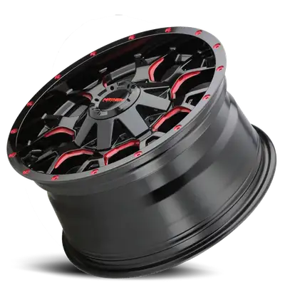 Mayhem Mayhem Offroad Wheels Warrior 8015 RD 17x9 Prism Red Black 18 Off Set 6 Lug 5.71 BSM 106 Bore Cast Aluminum