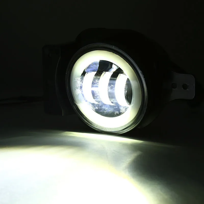 "4"" LED RGB Halo Fog Lights for For 2018+ Jeep Wrangler JL And Gladiator JT" product image