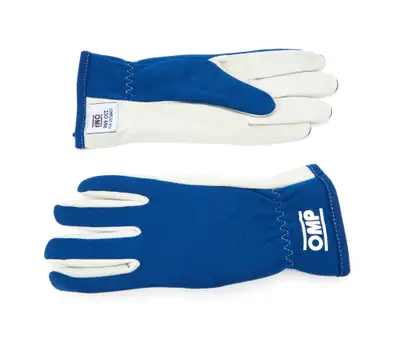 OMP Racing INC Rally Gloves Blue Size Large