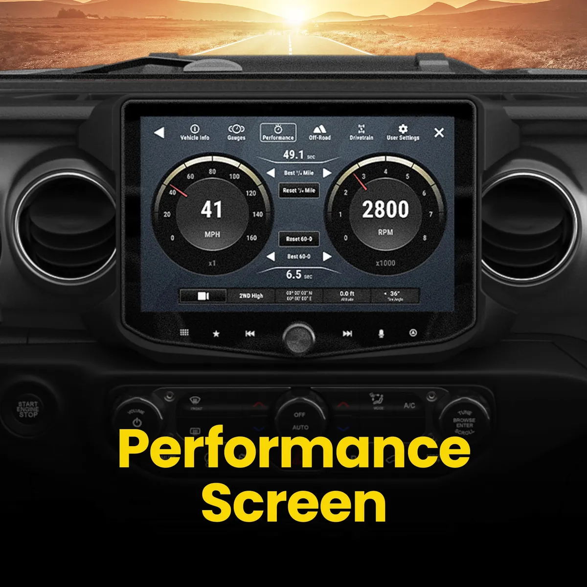 HORIZON10 Jeep Wrangler JL (2018-23)/Gladiator JT (2020-23) 10" Radio Fully Integrated Kit w/Nav Card | Displays Vehicle Info & Off-Road Mode product image