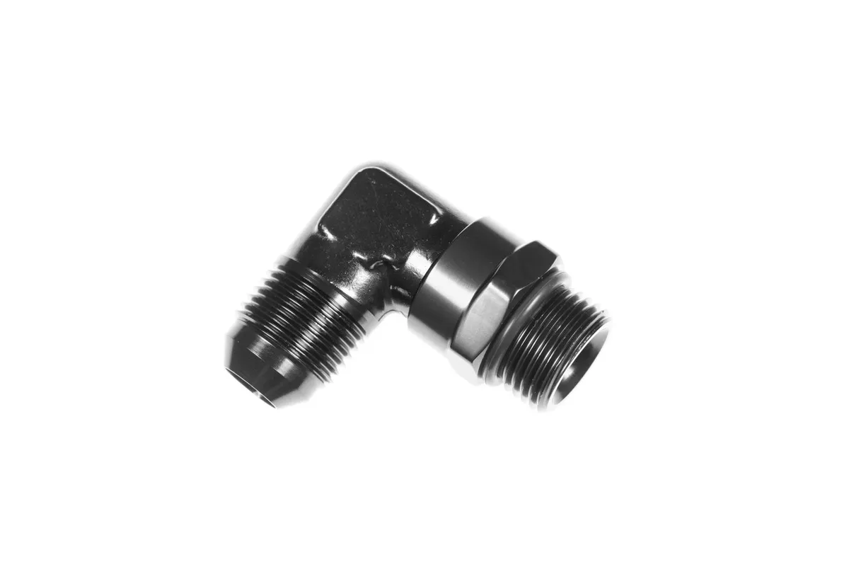 Redhorse Performance 8an Male to 8an ORB Male Swivel 90-Deg Black